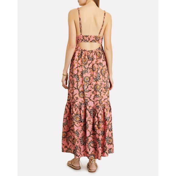 A.L.C. Rhodes Floral Linen Midi Dress - Picture 3 of 7